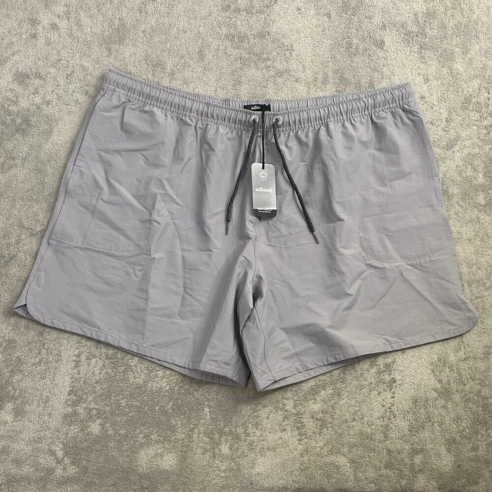 Allbirds Natural Run Shorts Mens XXXL Gray Lightweight Drawstring Merino Workout